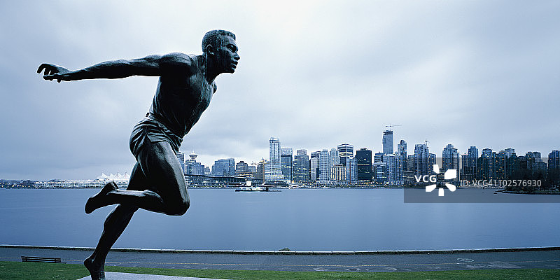 温哥华的哈里·杰罗姆雕像图片素材