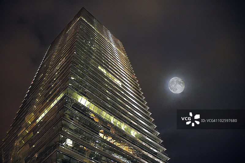 巴塞罗那月夜图片素材