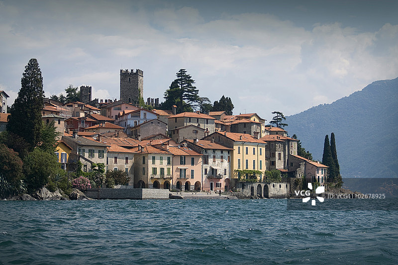 科莫湖的雷佐尼科景色图片素材