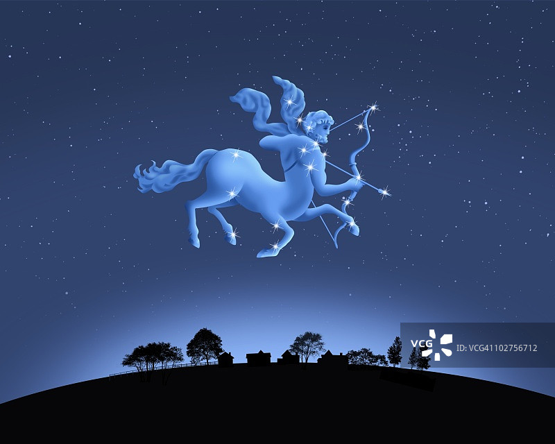 占星符号：射手座图片素材