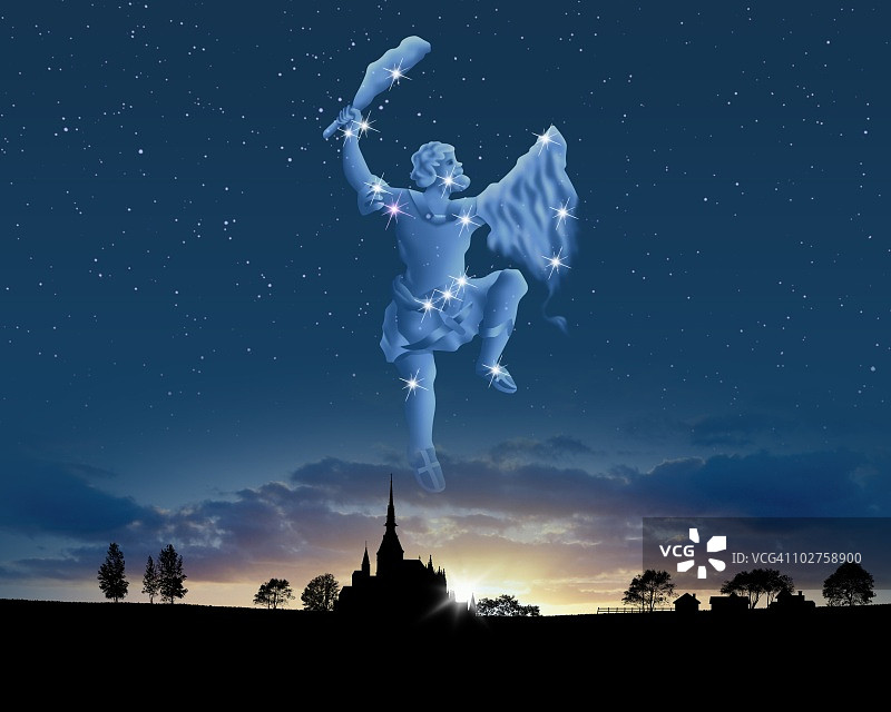 占星符号：猎户座图片素材