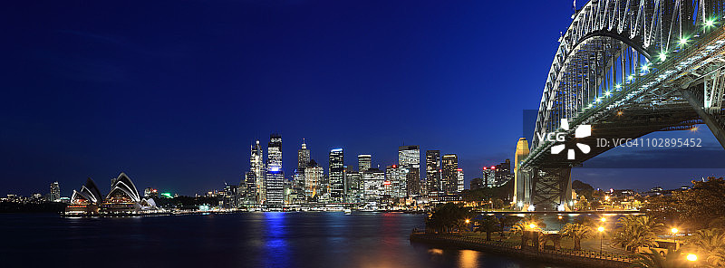 悉尼城市夜景图片素材