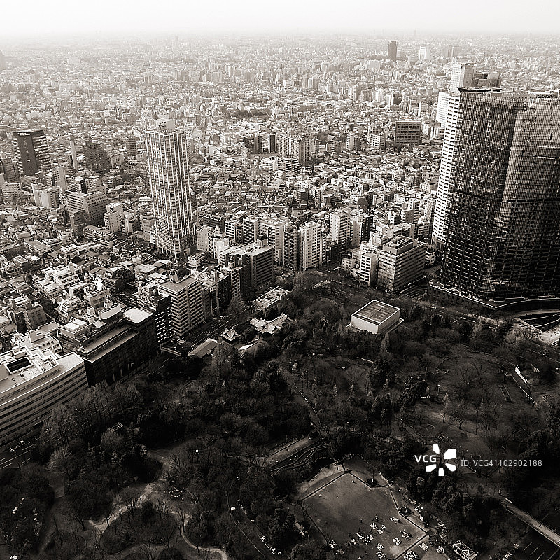 从东京metropolitan政府大楼看到的景色图片素材
