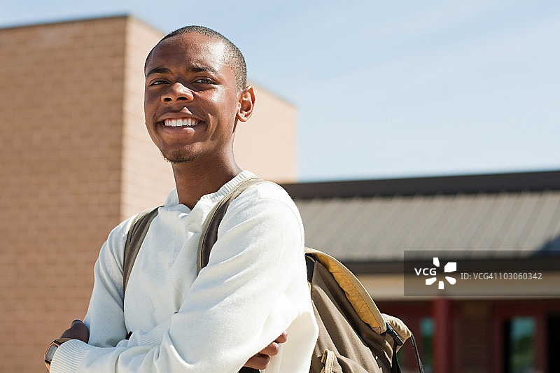 男性高中生肖像图片素材