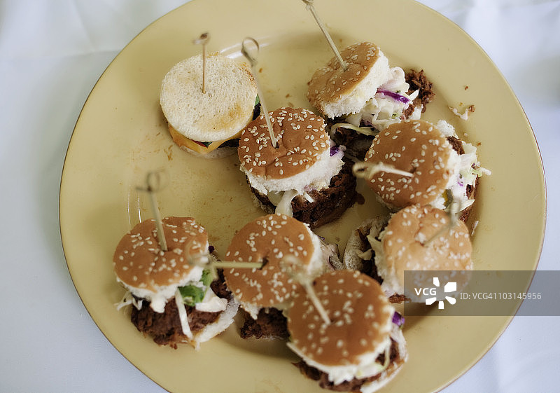 迷你烧烤汉堡图片素材