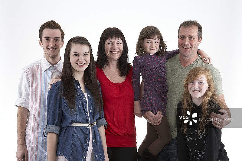 快乐家庭影棚合影图片素材