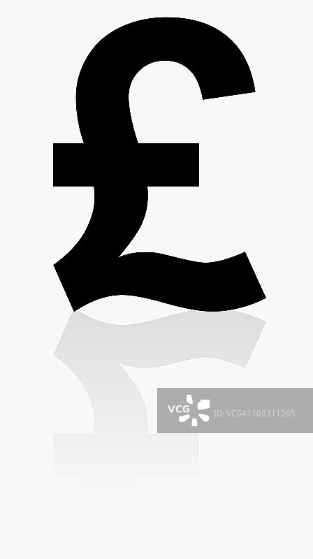 英镑符号的黑白插图图片素材