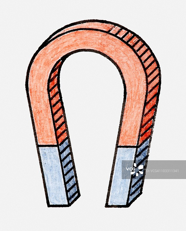 蹄形磁铁插画图片素材