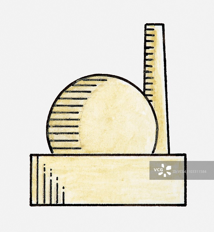 核电站插画图片素材