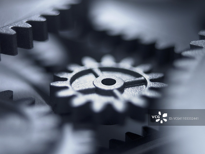 金属齿轮特写图片素材