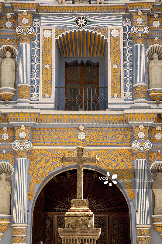 墨西哥瓦哈卡省奥科特兰圣多明各教堂细节图片素材