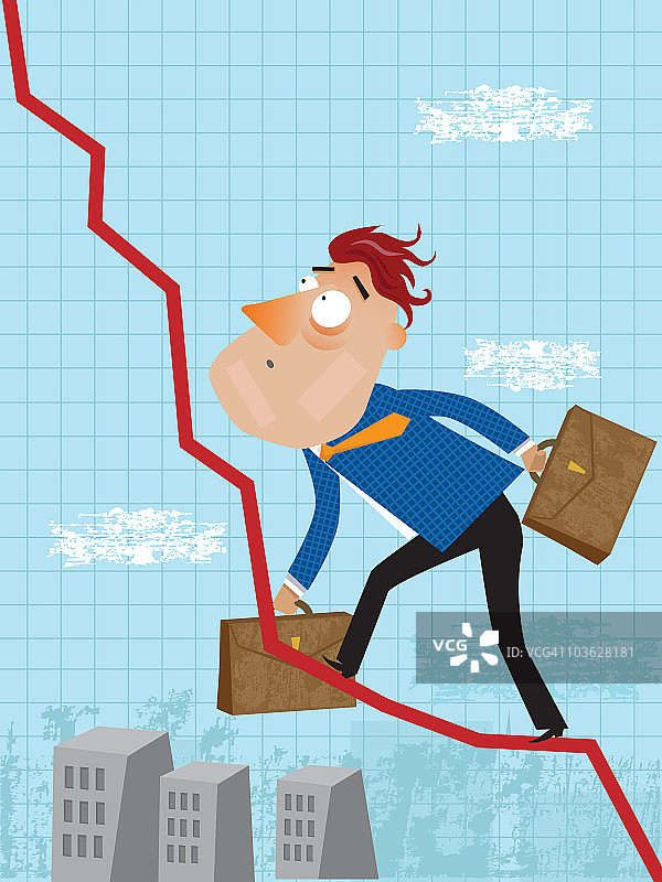 男子攀爬红色曲线图片素材