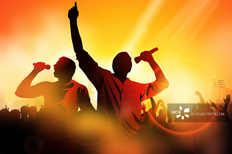 演唱会上的说唱歌手图片素材