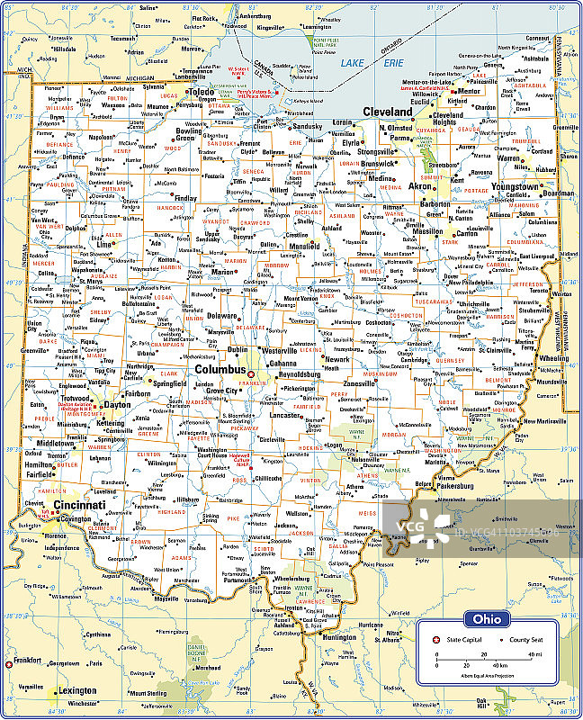 俄亥俄州地图图片素材