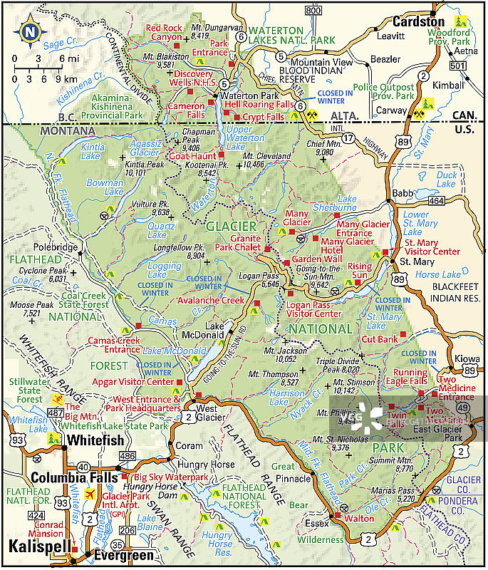 冰川国家公园图片素材