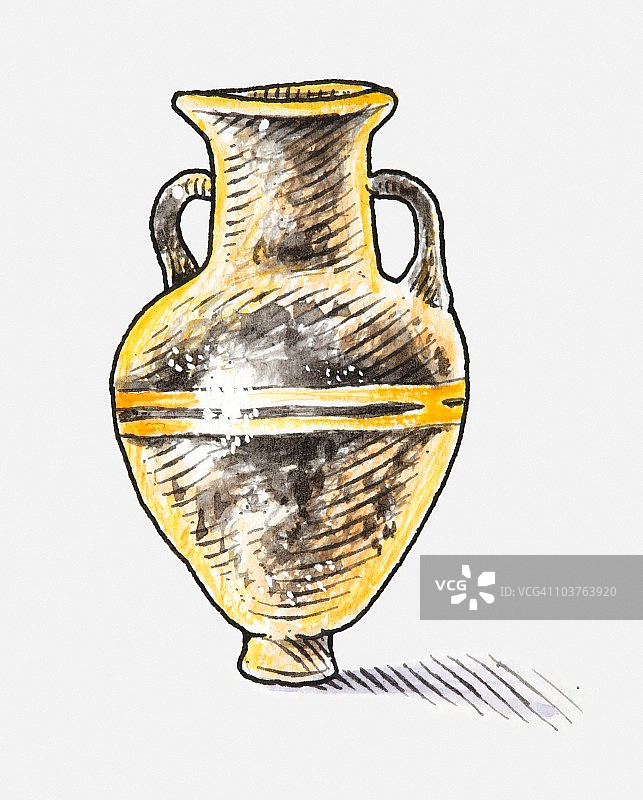 古代瓮的插图图片素材