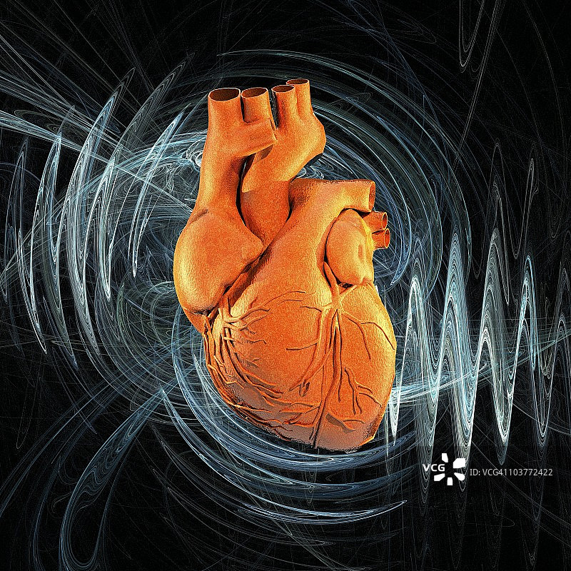 心跳概念艺术作品图片素材