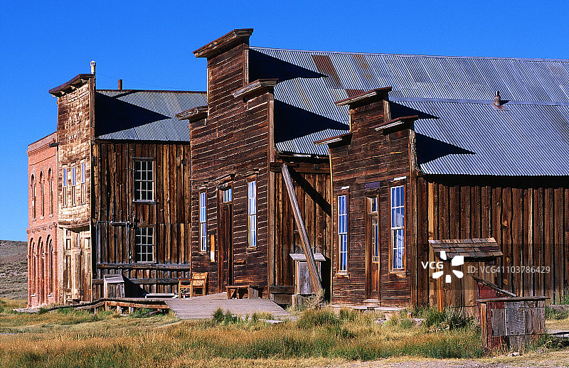 博迪历史公园鬼镇的主街建筑图片素材