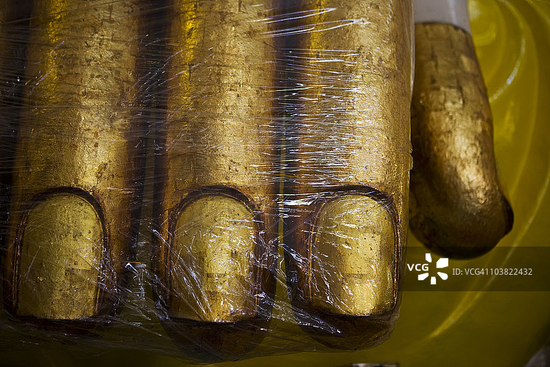 释迦牟尼佛菩提伽耶寺佛像手部细节图片素材