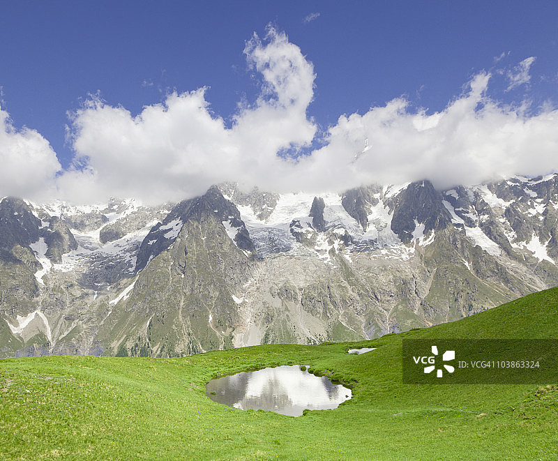 从萨克斯山看勃朗峰图片素材