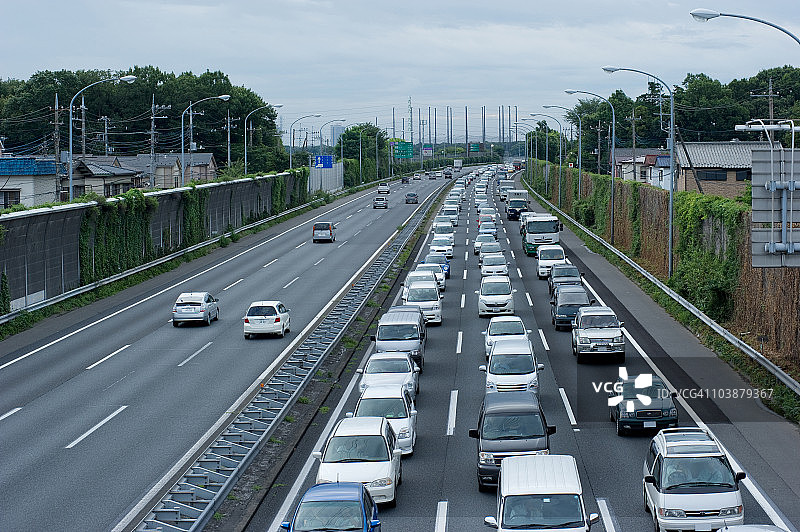 交通拥堵，高速公路，汽车社会图片素材