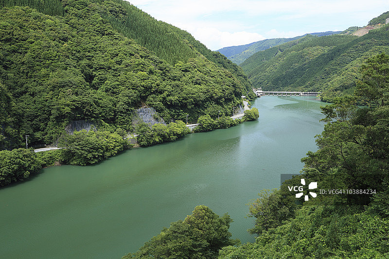 日本宫崎县东臼杵郡椎叶村耳川图片素材