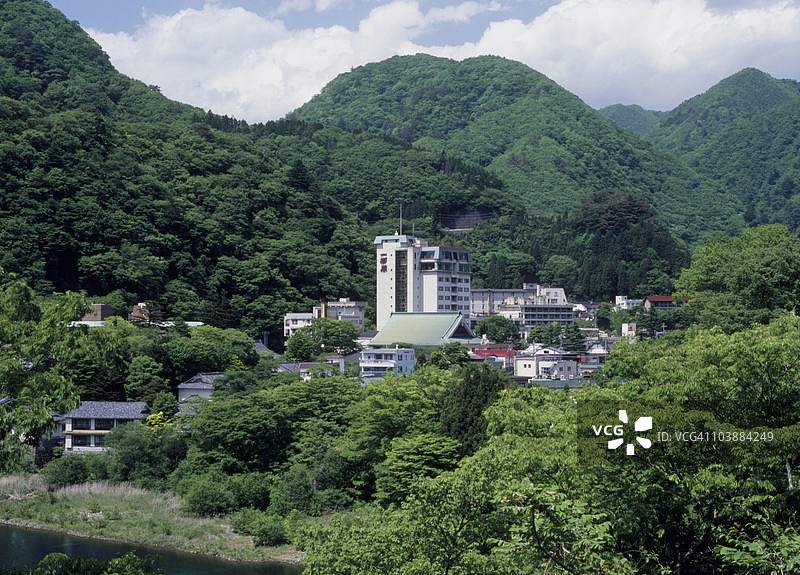 日本栃木县日光市川治温泉图片素材