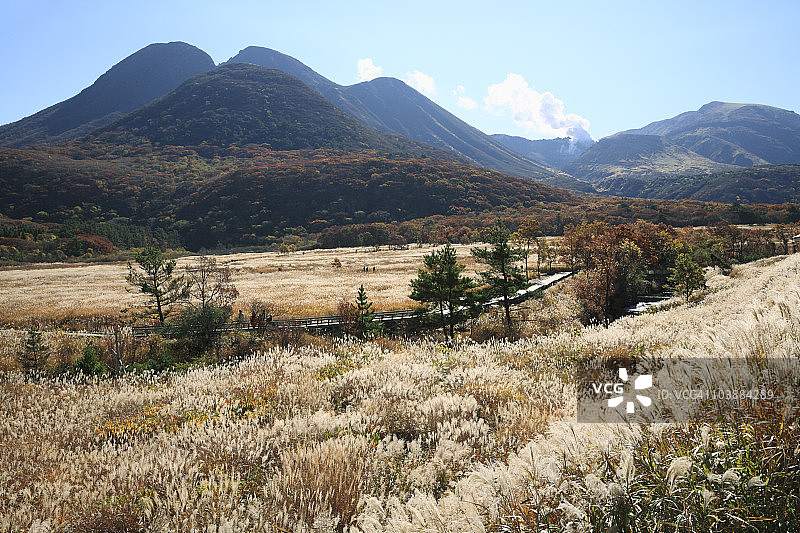 日本大分县玖珠郡九重町长者原图片素材