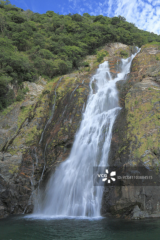 日本鹿儿岛县熊毛郡屋久岛的大川瀑布图片素材