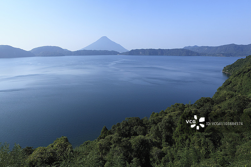 日本鹿儿岛县指宿市池田湖图片素材