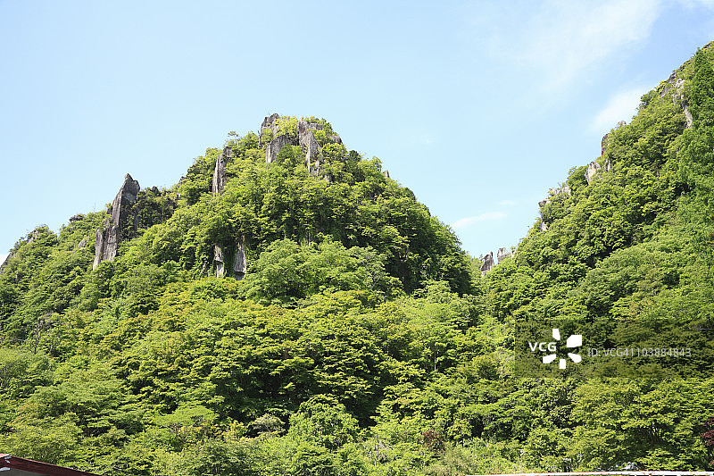 耶马溪峡谷，日本大分县中津市图片素材