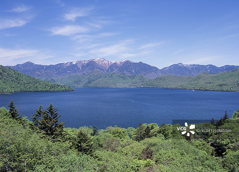 日本栃木县日光市中禅寺湖图片素材