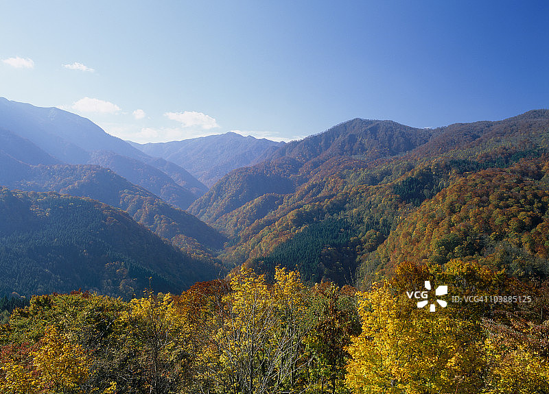 日本青森县中津轻郡深浦町白神山地图片素材