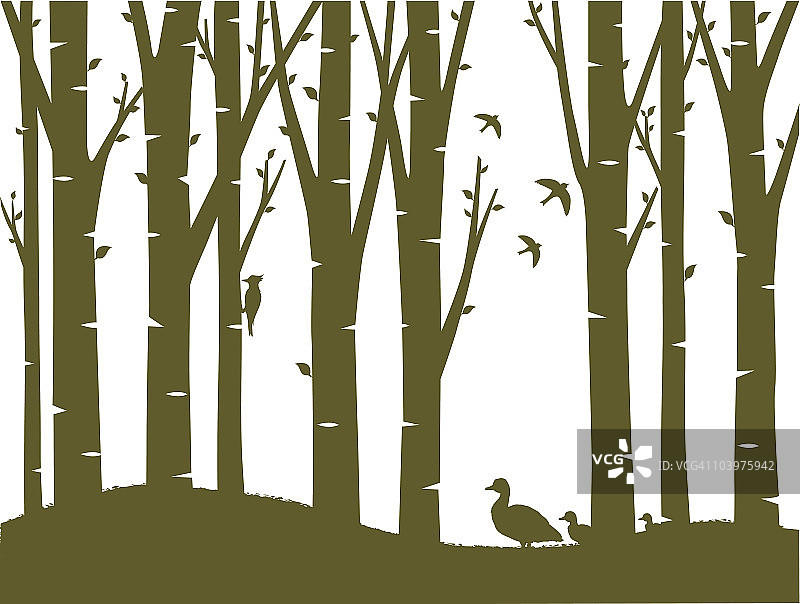 可爱的自然风光剪纸图片素材