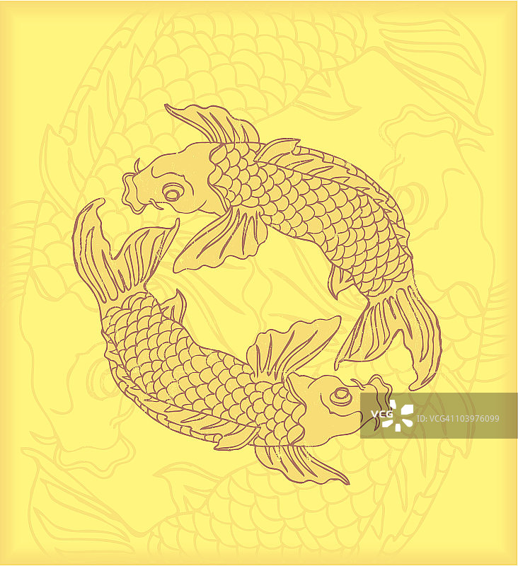 环绕的锦鲤图片素材