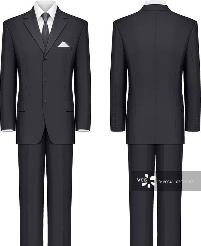 黑色西装图片素材
