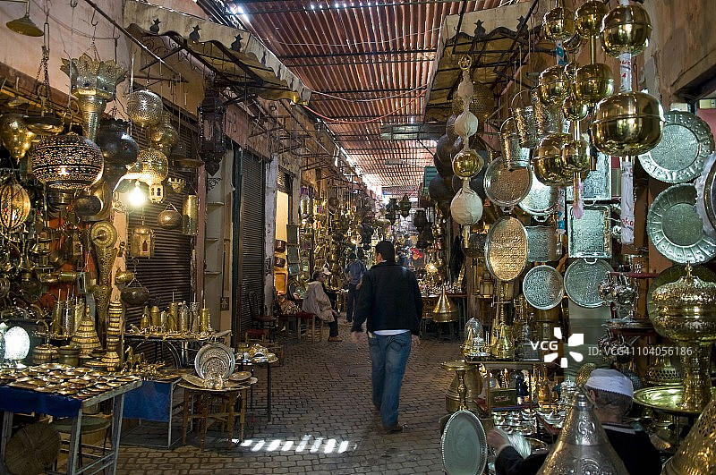 摩洛哥马拉喀什麦地那的露天市场图片素材
