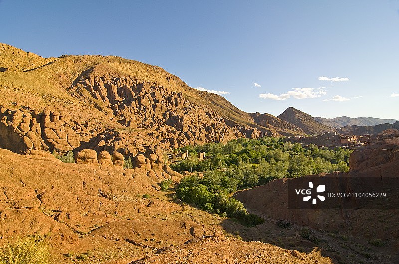 摩洛哥达德斯峡谷的老城堡图片素材