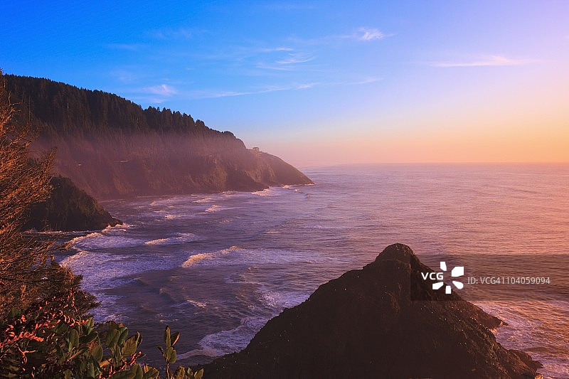 海西塔角的日落图片素材