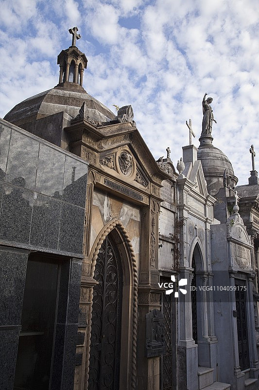 雷科莱塔公墓的陵墓图片素材