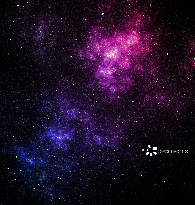 蓝色和紫色星云图片素材