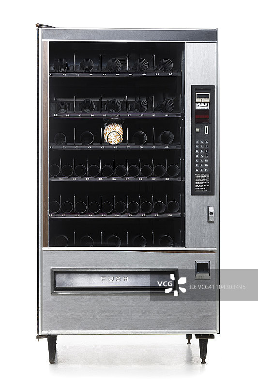 自动售货机里的糕点图片素材