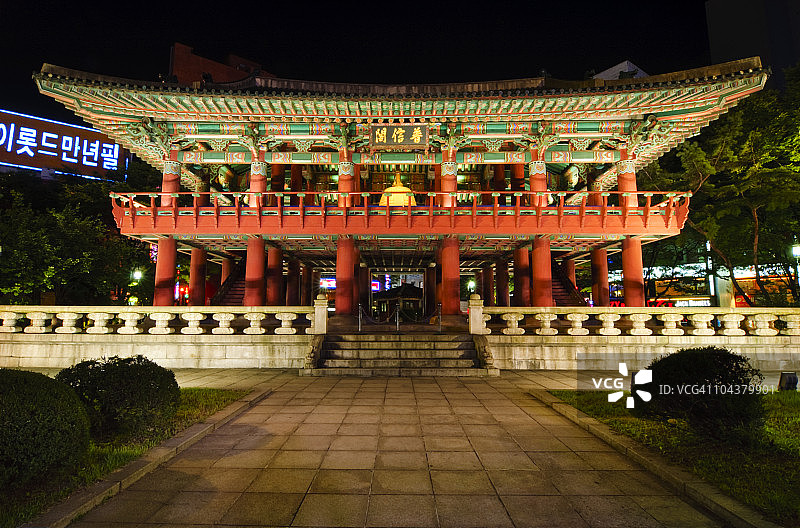 首尔普信阁钟楼图片素材