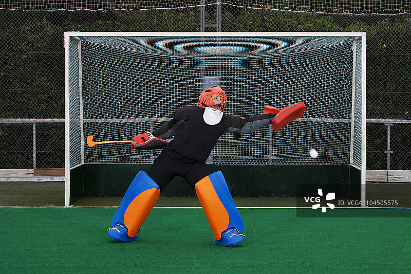 曲棍球守门员图片素材