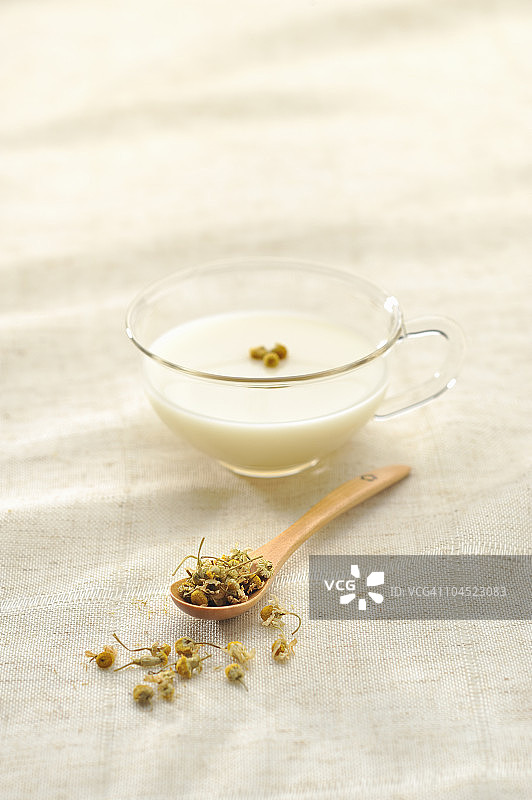 玻璃杯里的奶茶图片素材