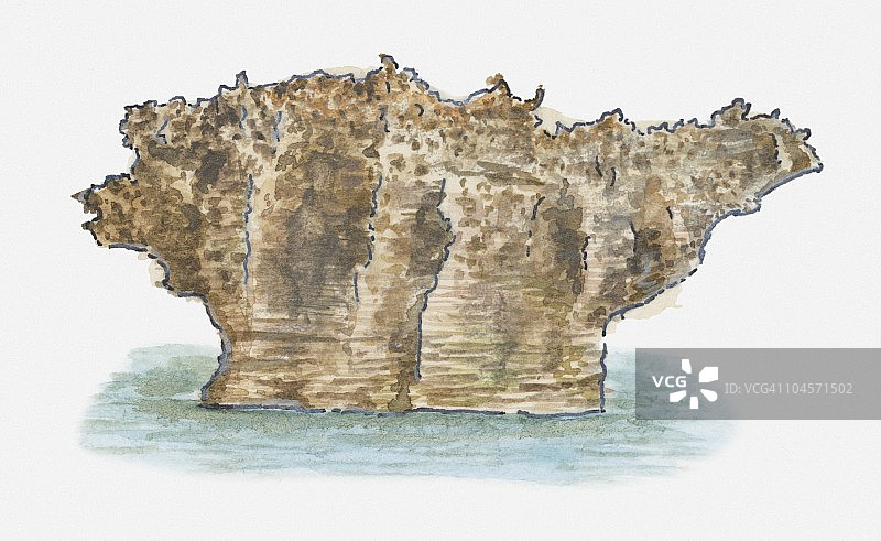 肯尼亚北部海岸岩层插画图片素材