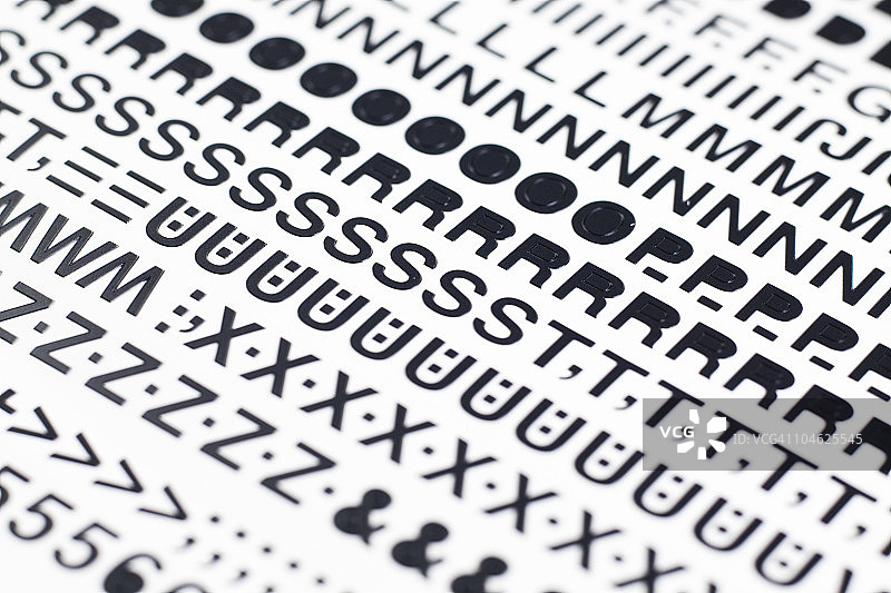 字母贴纸特写图片素材