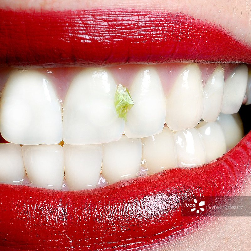 牙齿微笑与红唇图片素材