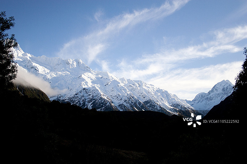新西兰雪山峰图片素材