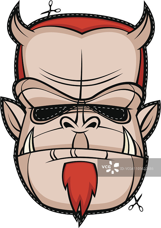 万圣节恐怖面具恶魔头像图片素材